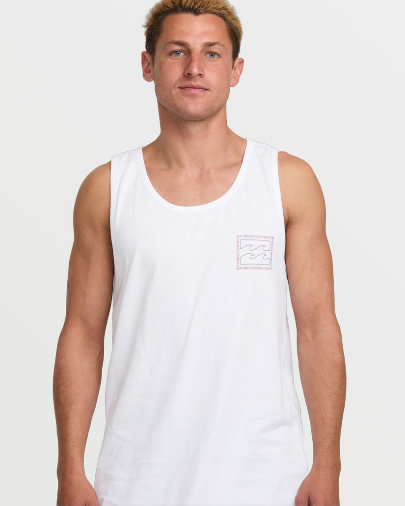 Crayon Wave Premium Tank - White