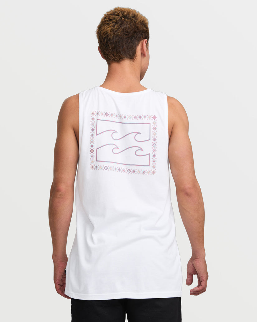 Crayon Wave Premium Tank - White