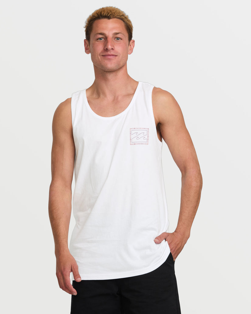 Crayon Wave Premium Tank - White