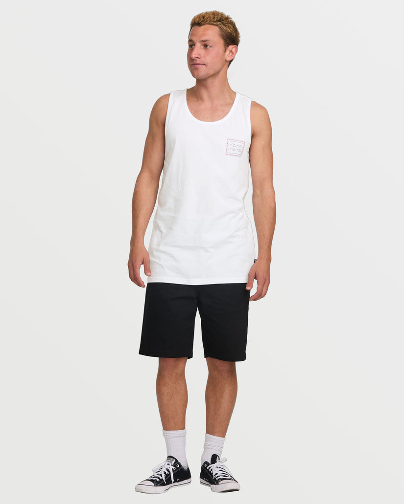 Crayon Wave Premium Tank - White