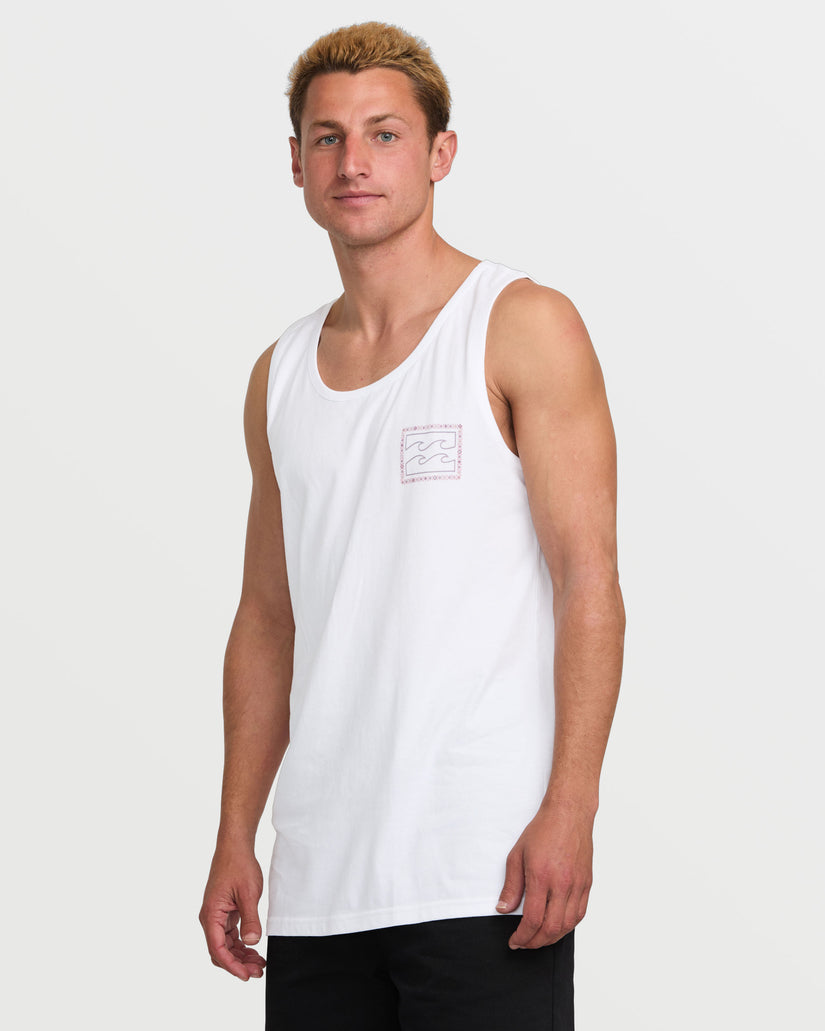 Crayon Wave Premium Tank - White