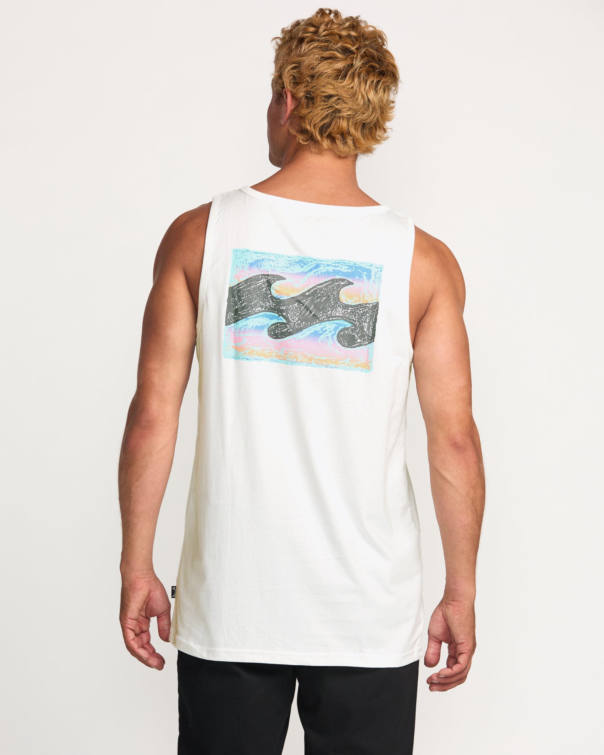 Crayon Wave Premium Tank - Off White