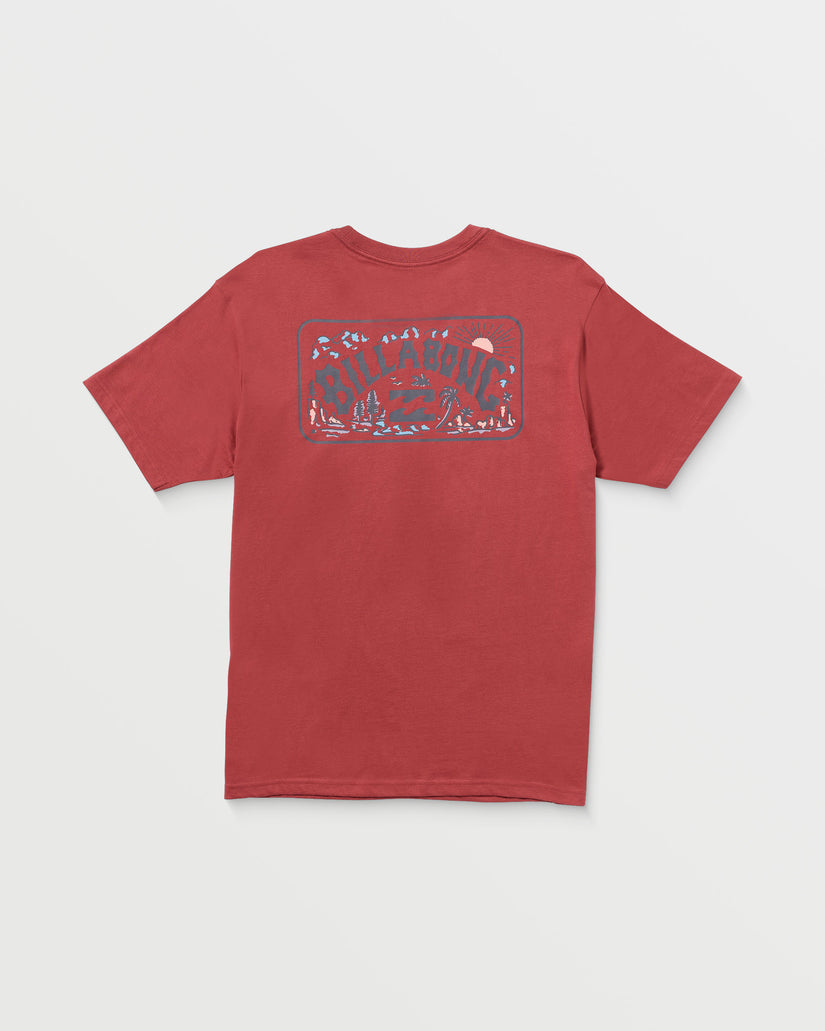 Scenic Arch A/Div Short Sleeve Tee - Dusty Red