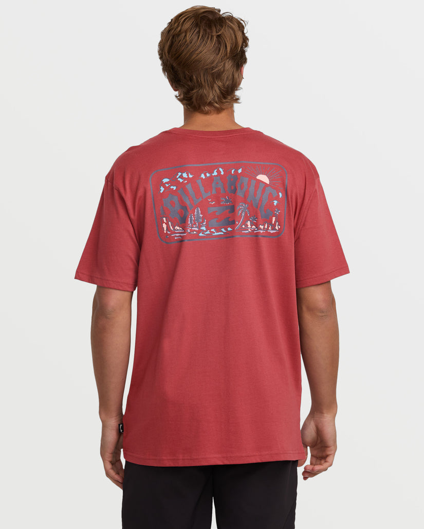 Scenic Arch A/Div Short Sleeve Tee - Dusty Red