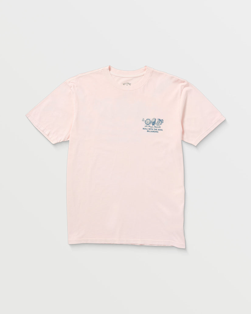 Roll Premium Wave Wash Short Sleeve Tee - Light Pink