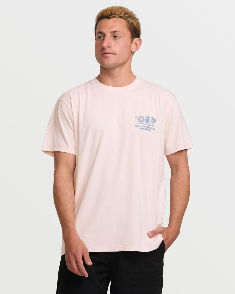 Roll Premium Wave Wash Short Sleeve Tee - Light Pink