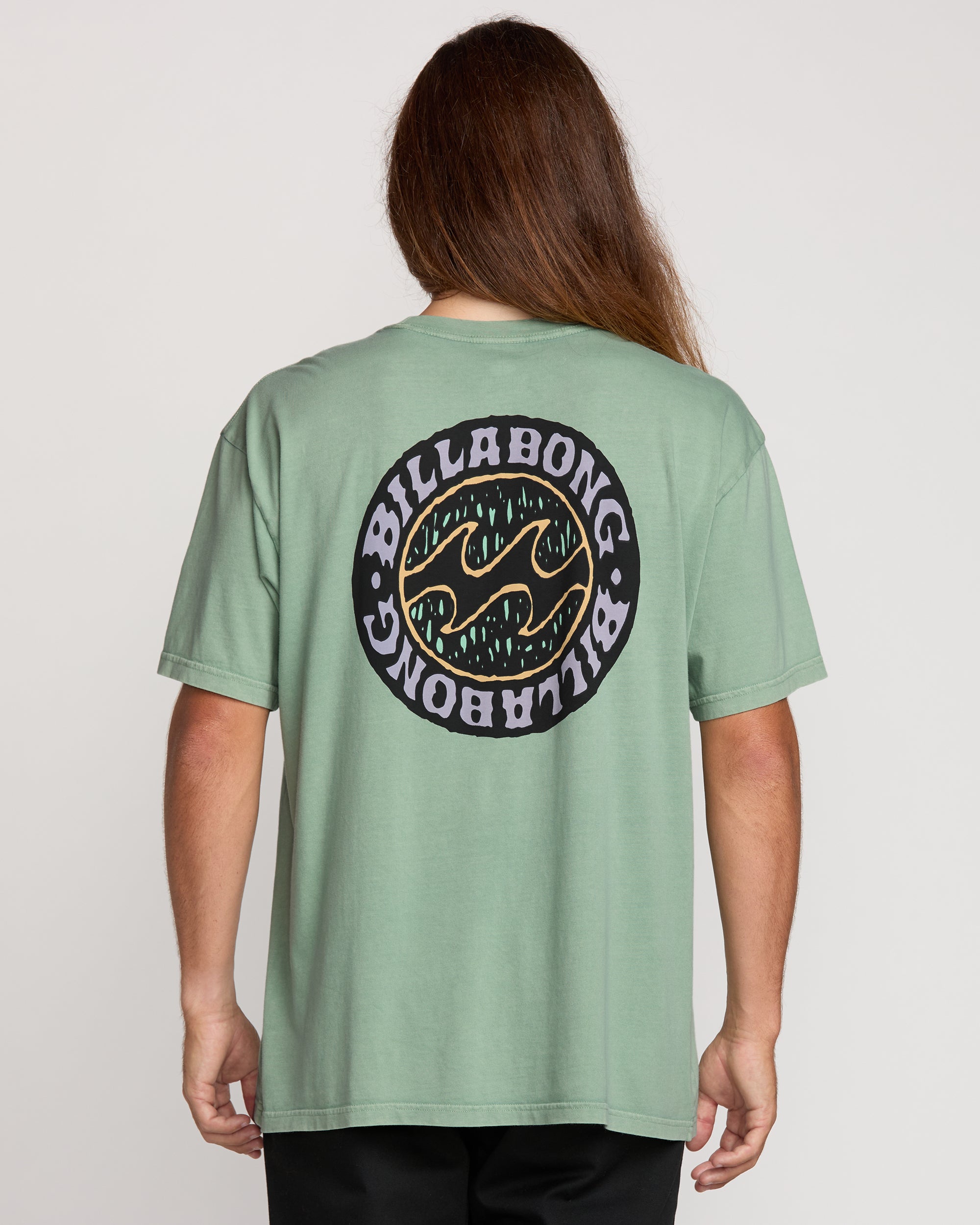 Decal Regular Wave Wash Tee - Mist Green