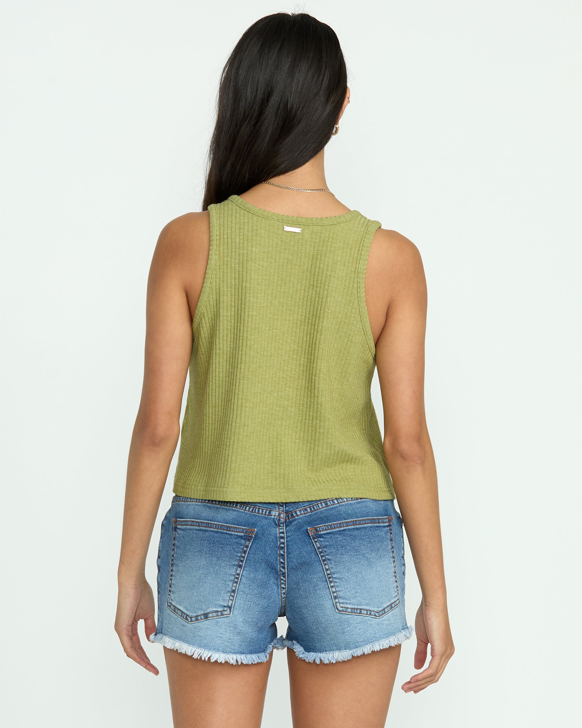 Aya Sun Knit Tank - Avocado