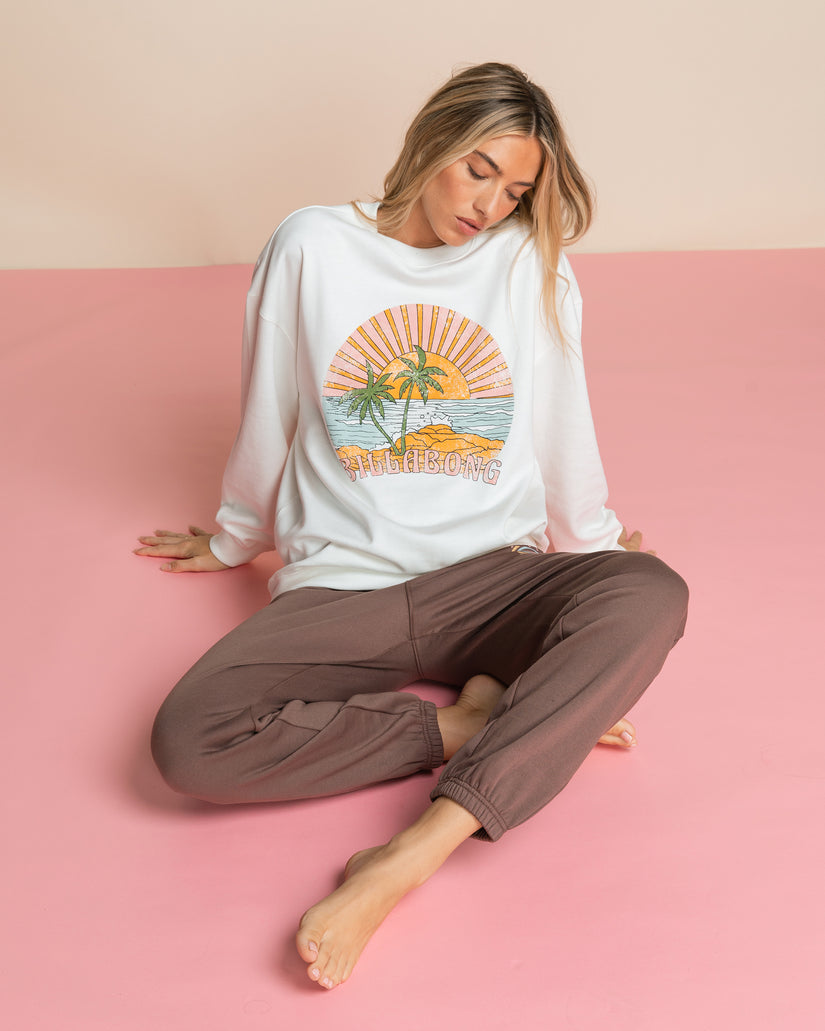 Island Life Crew Sweatshirt - Salt Crystal