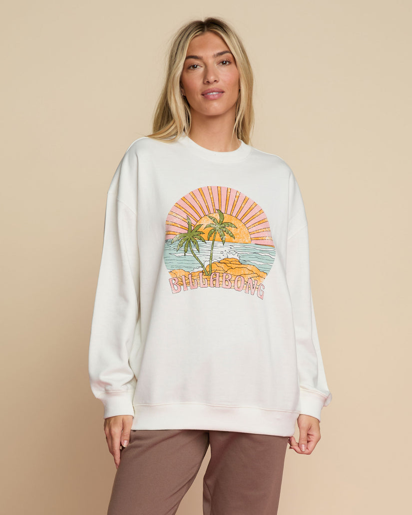 Island Life Crew Sweatshirt - Salt Crystal