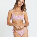 Peaceful Petals Mila Bralette Bikini Top - Amethyst Smoke