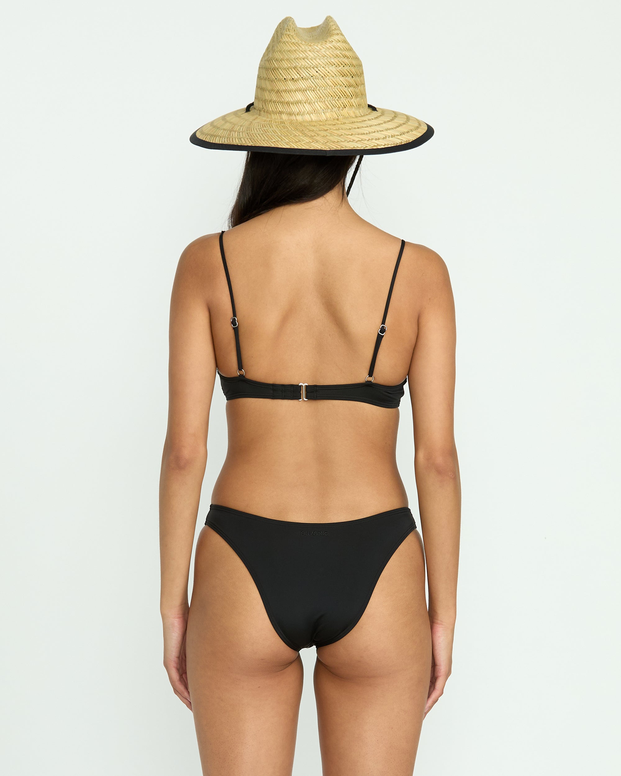 Sol Searcher Jaclyn Crop Bikini Top - Black Pebble