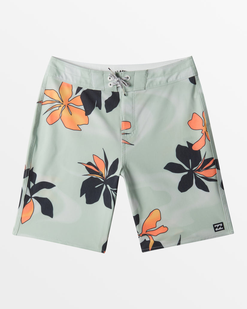 Boys Good Times Pro Performance 16" Boardshorts - Seafoam