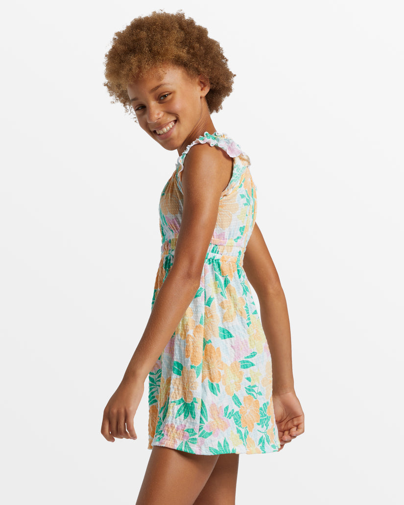 Girls Tropical Love Mini Dress - Multi