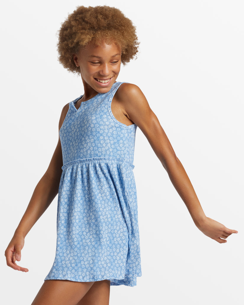 Girls Tropical Tides Mini Tank Dress - Marina