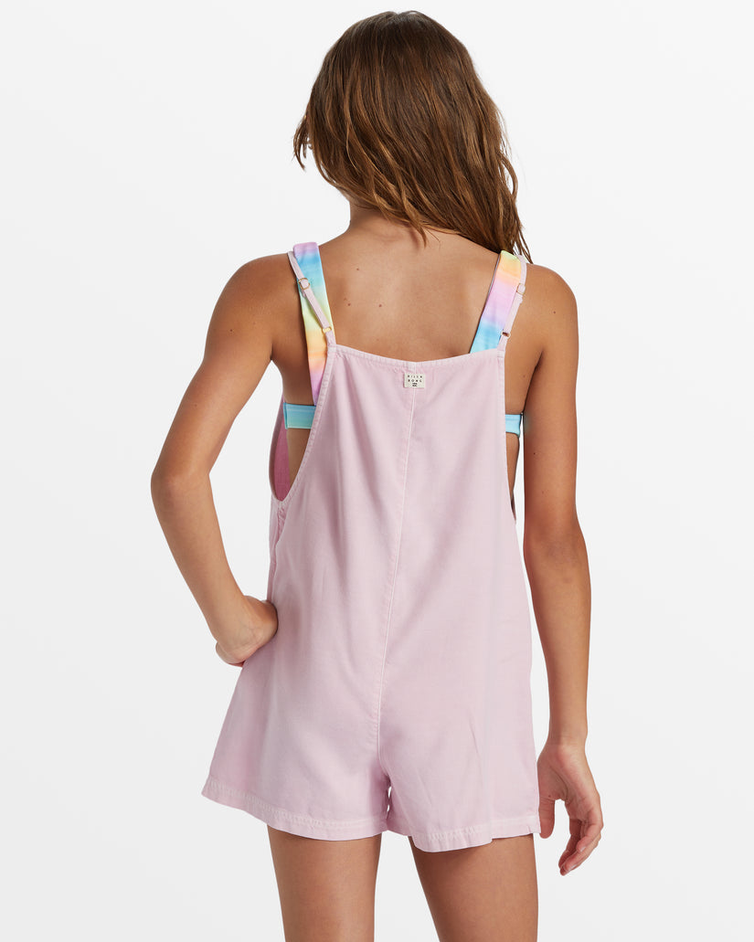 Girls Wave Watch Romper - Pink Dream