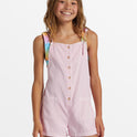 Girls Wave Watch Romper - Pink Dream