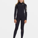 Girls 8-14 3/2mm Synergy Natural Upcycler Chest Zip GBS Wetsuit - Night Fall