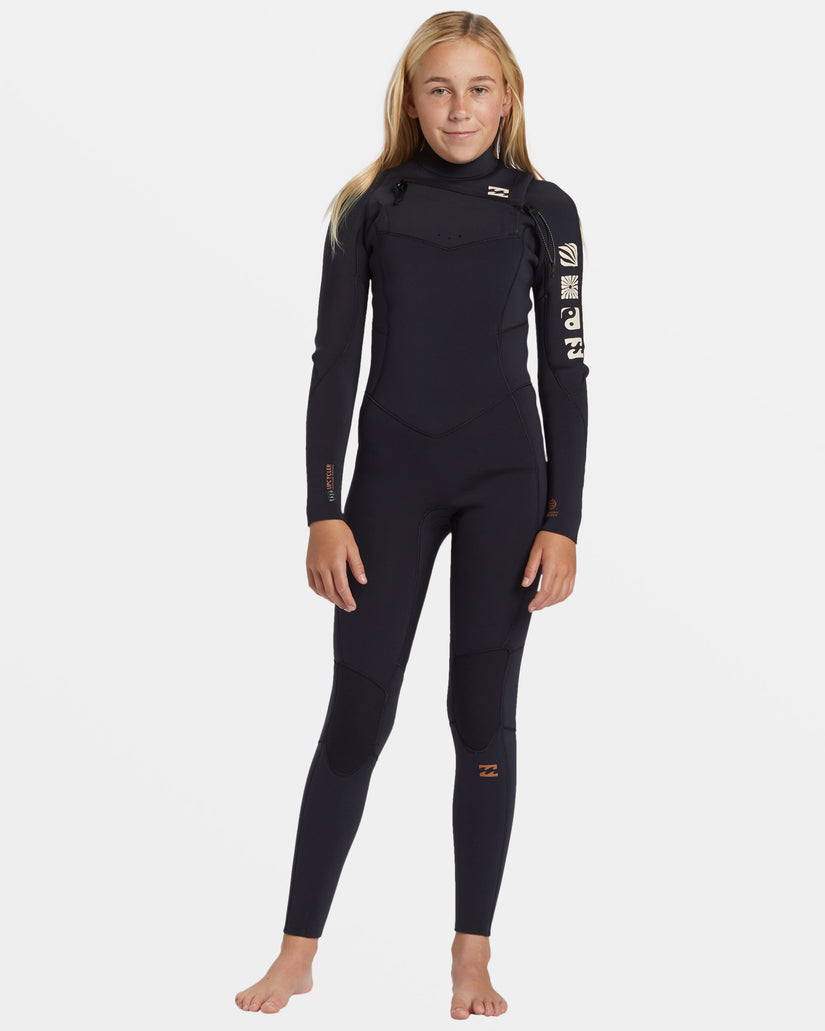 Girls 8-14 3/2mm Synergy Natural Upcycler Chest Zip GBS Wetsuit - Night Fall