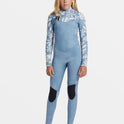 Girls 8-16 3/2mm Salty Dayz Natural Upcycler Chest Zip GBS Wetsuit - Blue Shadow