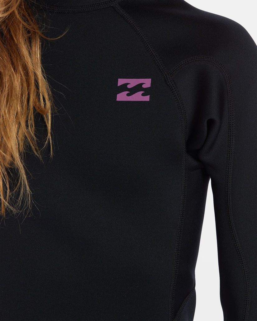 Girls 8-14 4/3mm Foil Back Zip GBS Wetsuit - Black Orchid