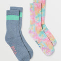 Rainbow Tide 2 Pack Crew Socks - Multi