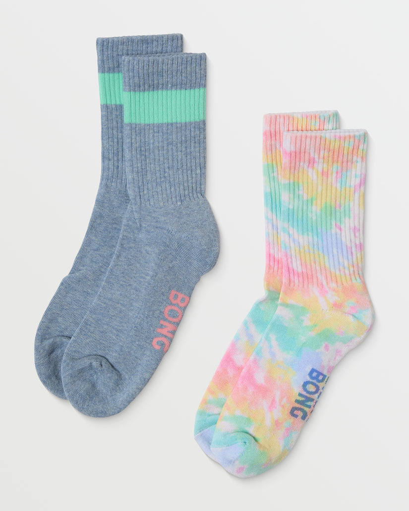 Rainbow Tide 2 Pack Crew Socks - Multi