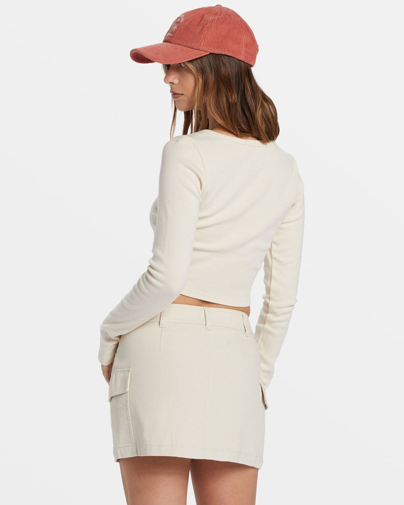 Hilary Cargo Skirt - White Cap