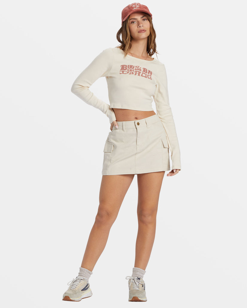 Hilary Cargo Skirt - White Cap