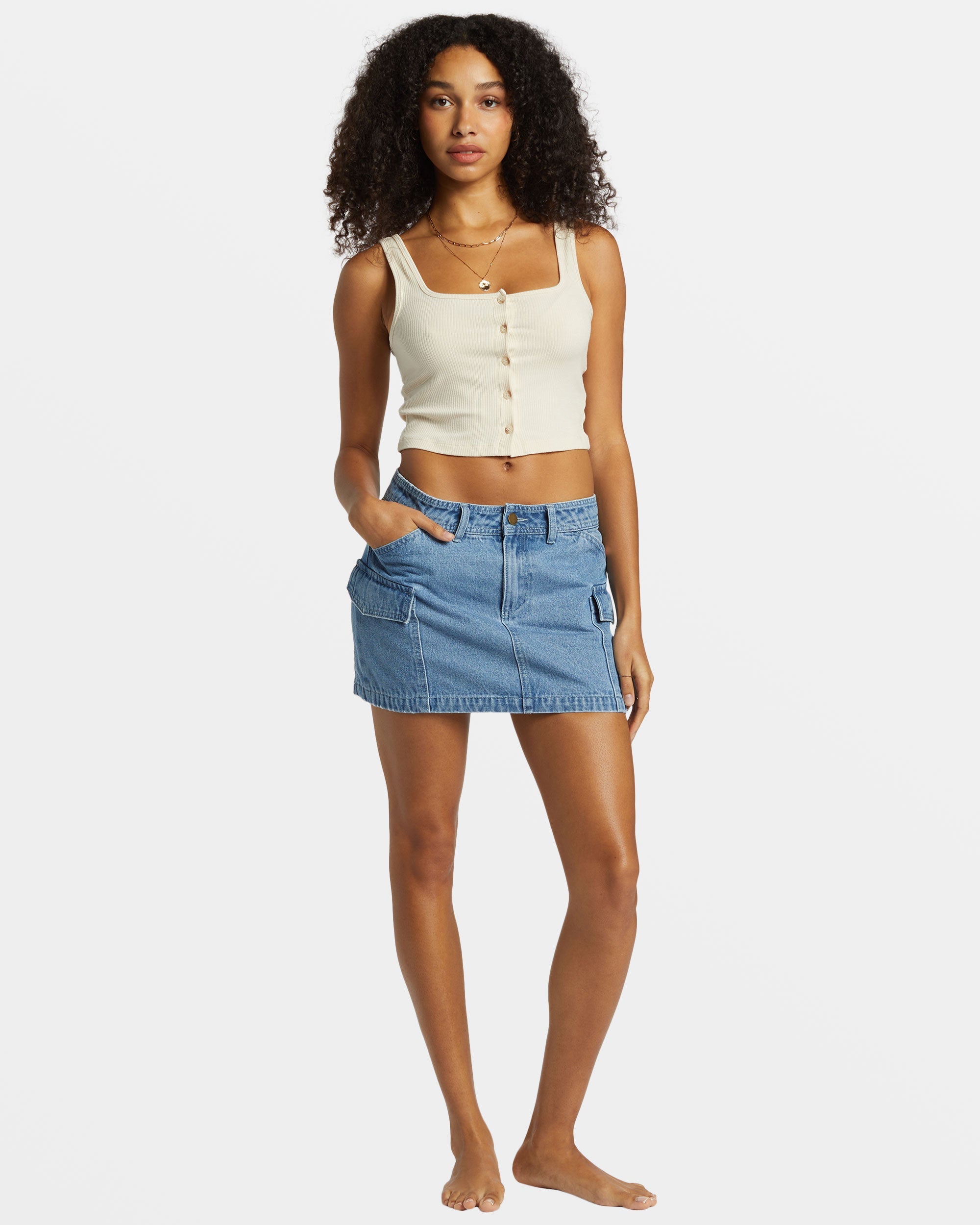 Billabong the wrap denim skirt best sale