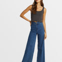 Free Fall High-Waist Pants - Oceana Blue