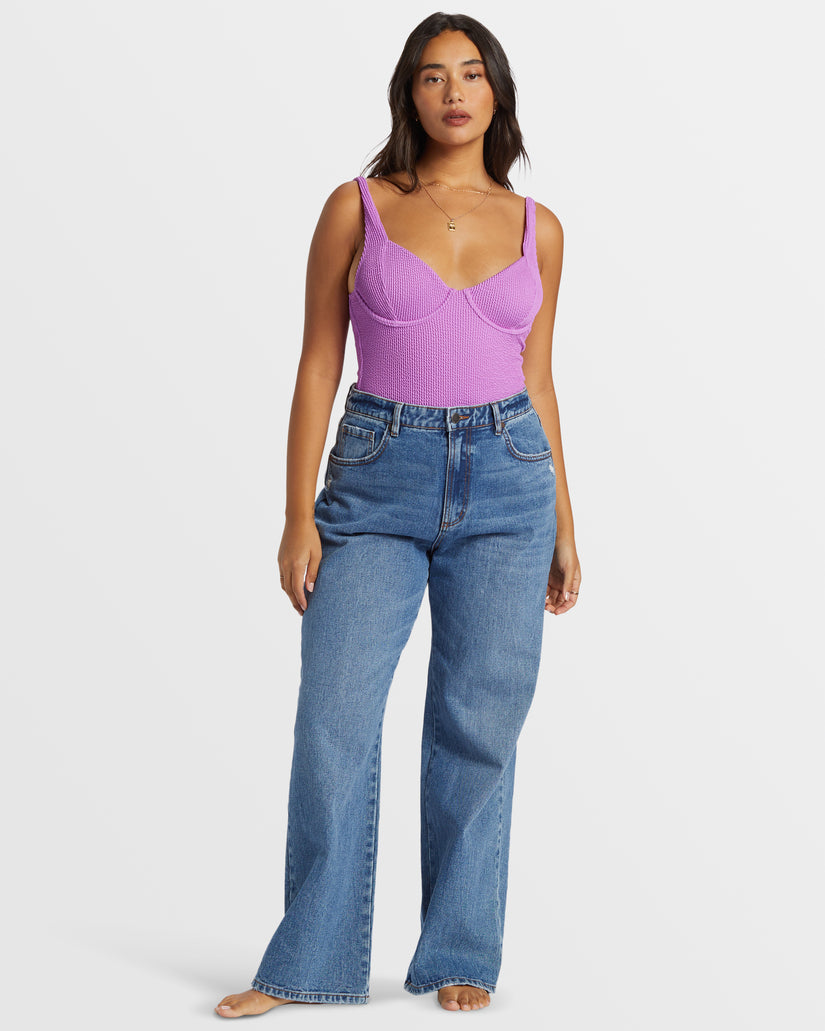 Aaliyah Baggy Jeans - Medium Denim