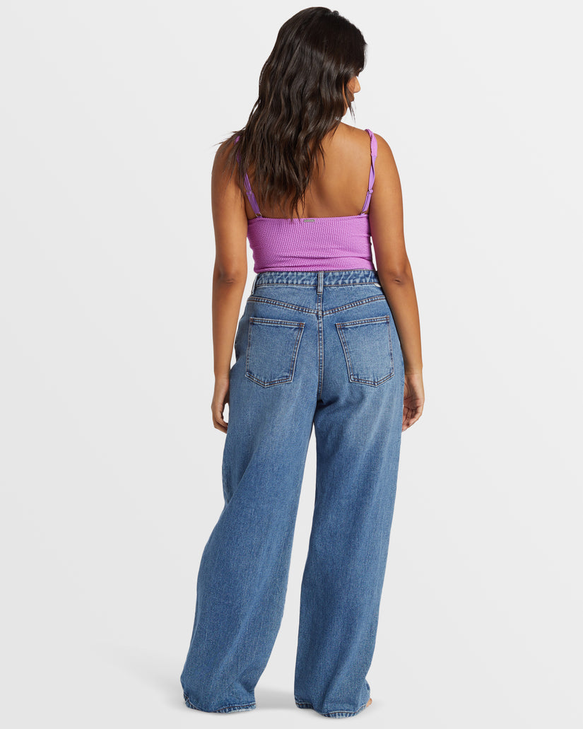 Aaliyah Baggy Jeans - Medium Denim