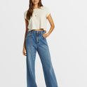 Aaliyah Baggy Jeans - Medium Denim