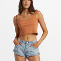 Get Low Short Denim Shorts - Light Wash Destroy