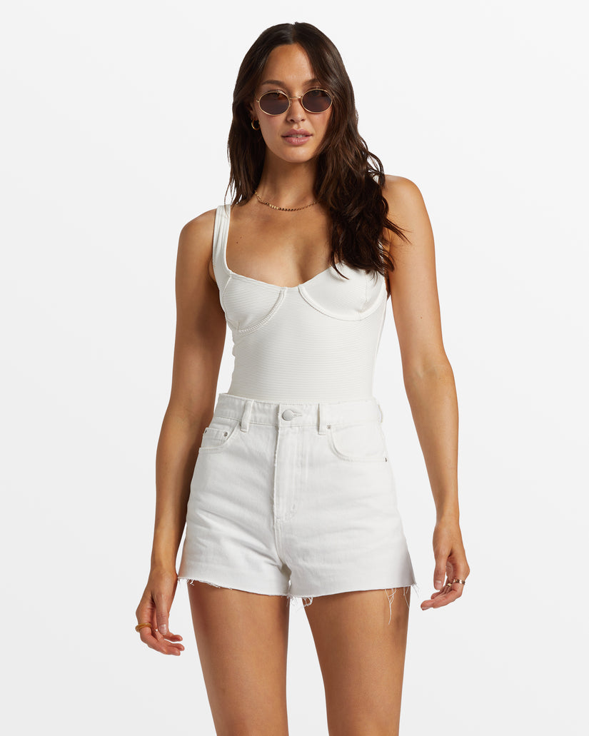 High Tides Denim Shorts - Salt Crystal