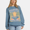 Ride In Oversized Crewneck Sweatshirt - Blue Shadow