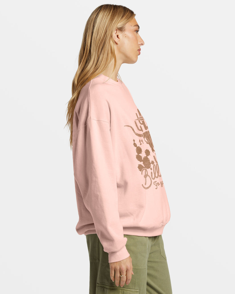 Ride In Oversized Crewneck Sweatshirt - Feelin Peachy