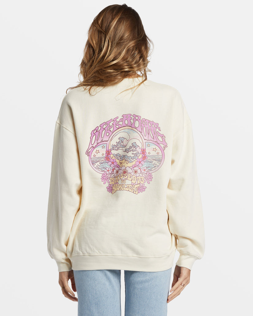 Ride In Oversized Crewneck Sweatshirt - White Cap 1