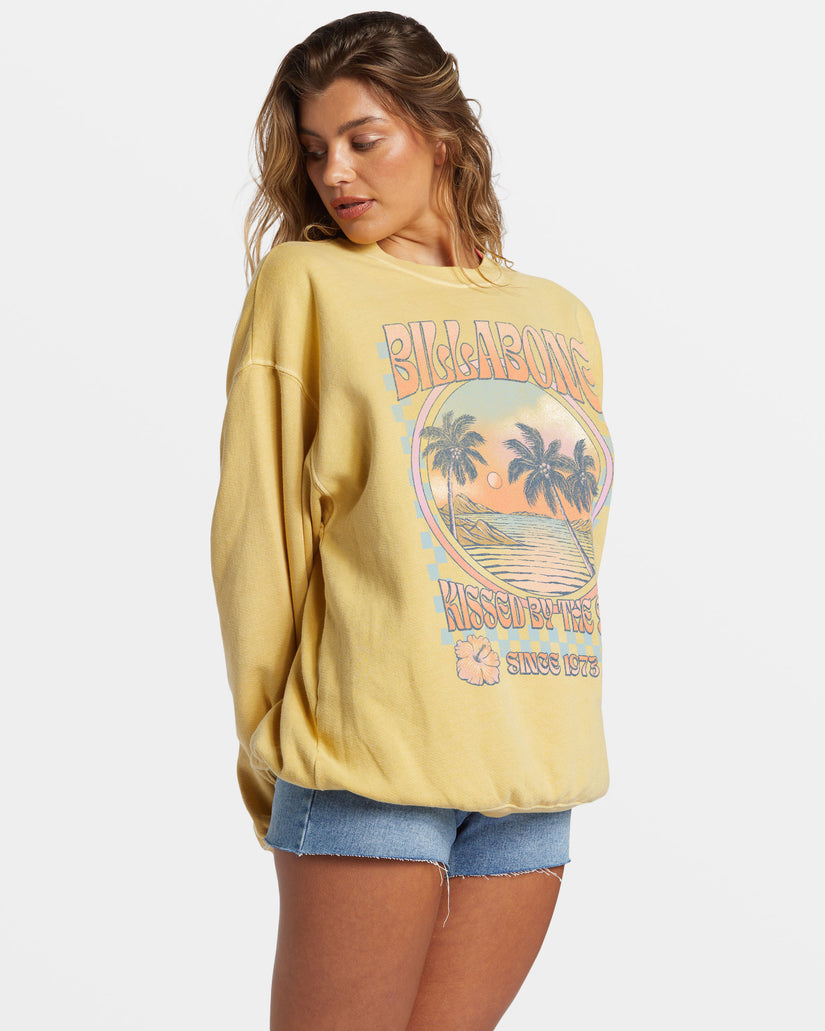 Ride In Oversized Crewneck Sweatshirt - Mellow Daze