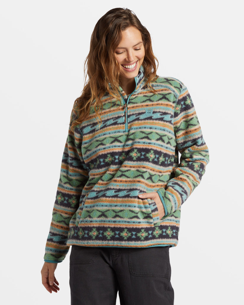 A/Div Boundary Mock 3 Half-Zip Pullover Sweatshirt - Salty Sage