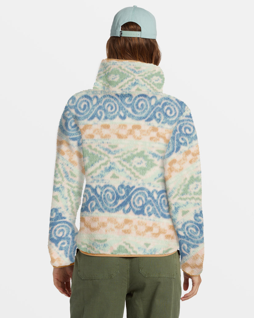 Switchback Mock Neck Fleece - Blue Haze