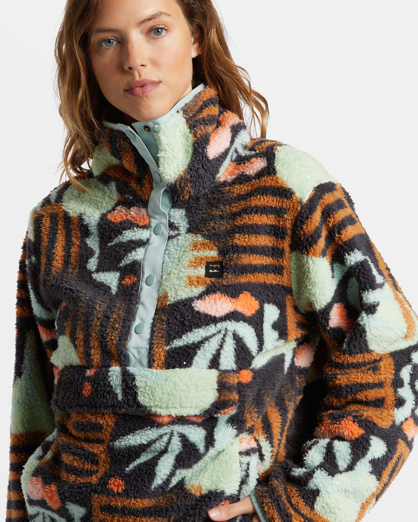 Switchback Mock Neck Fleece - Black Multi