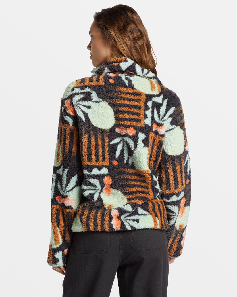 Switchback Mock Neck Fleece - Black Multi