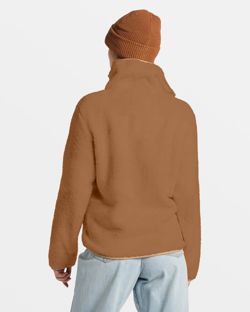 Switchback Mock Neck Fleece - Sandalwood