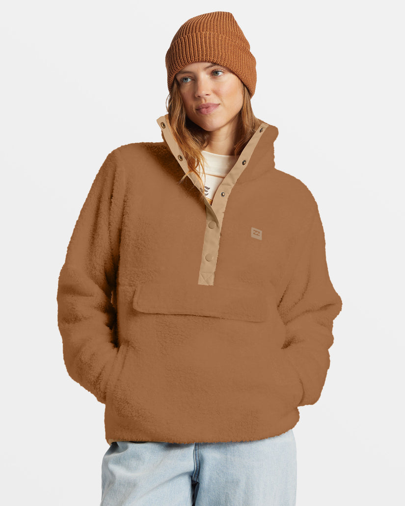 Switchback Mock Neck Fleece - Sandalwood