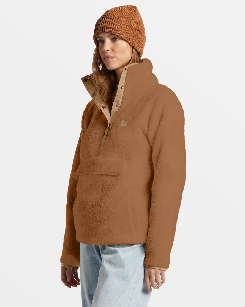 Switchback Mock Neck Fleece - Sandalwood