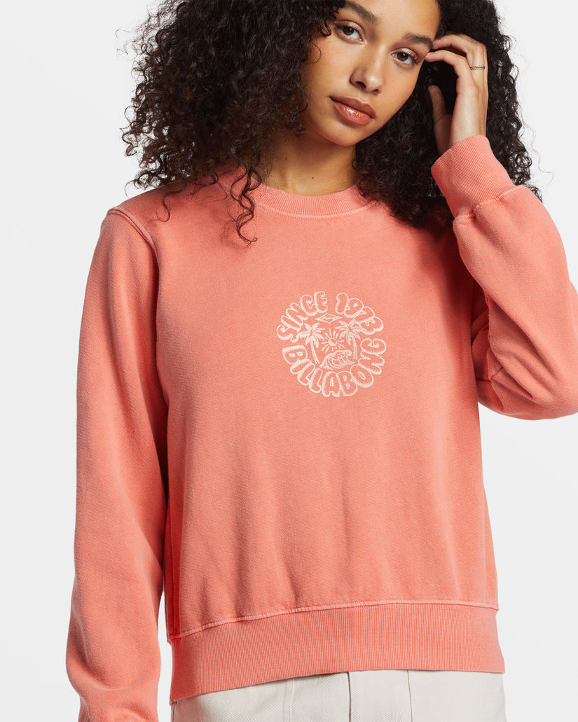 From Paradise Pullover Sweatshirt - Papaya