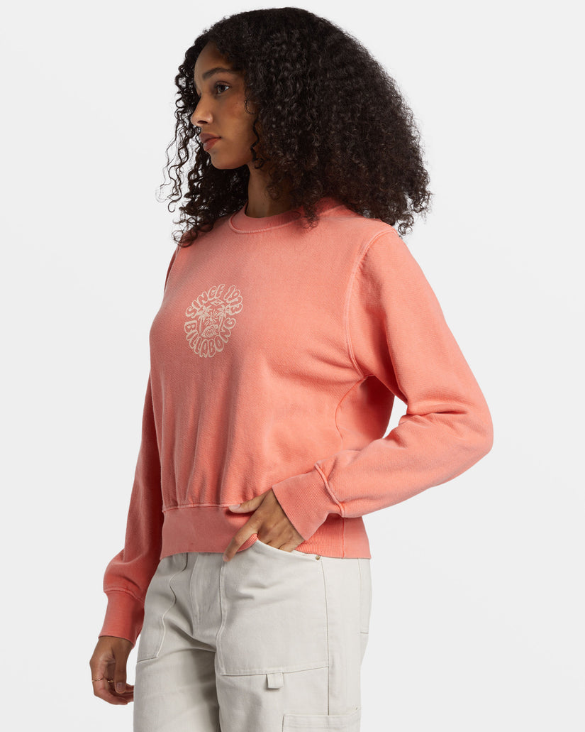 From Paradise Pullover Sweatshirt - Papaya