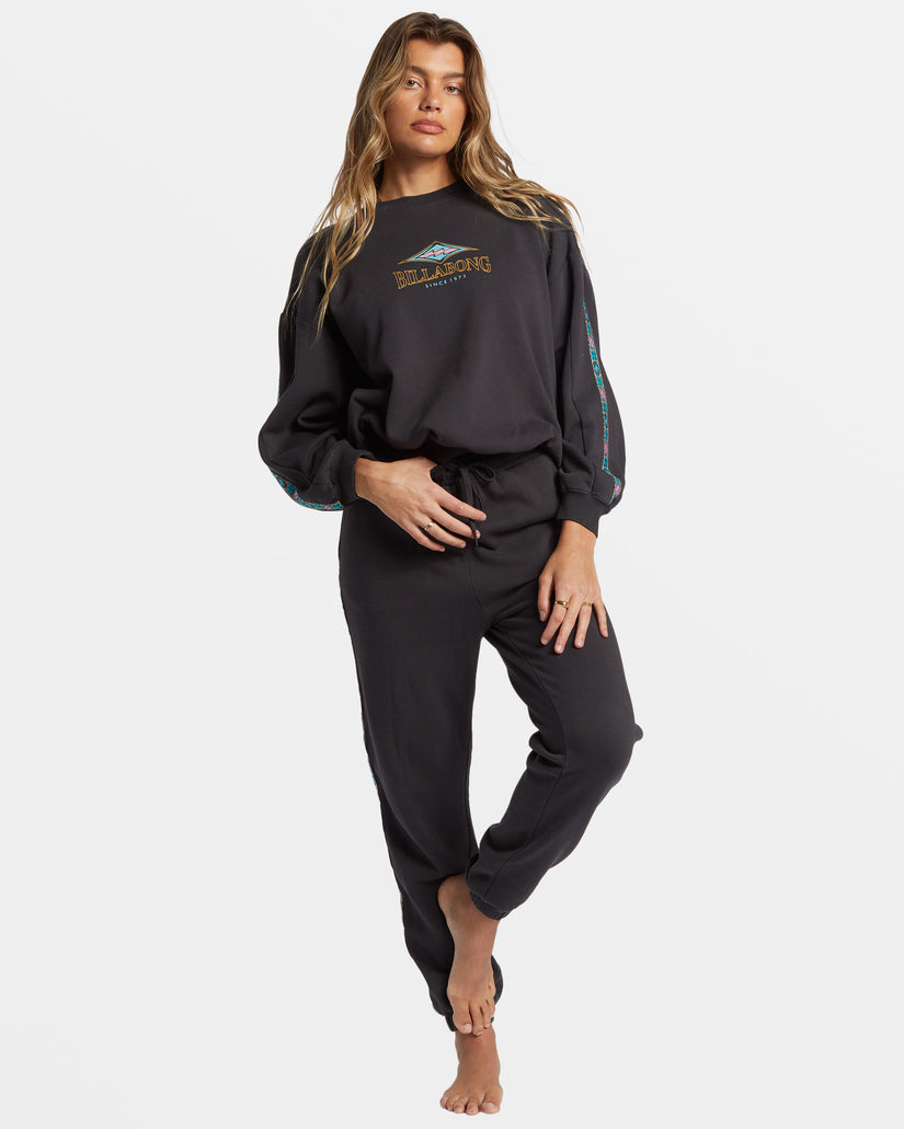 Swipe Right Kendal Crewneck Sweatshirt - Black Sands